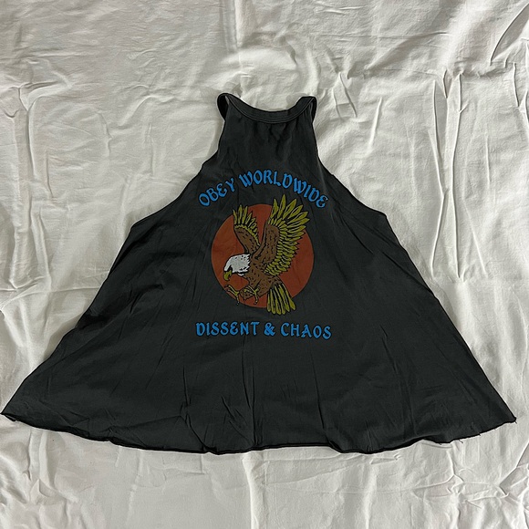 Obey Women's Swing Tank. Grey. - Picture 1 of 6